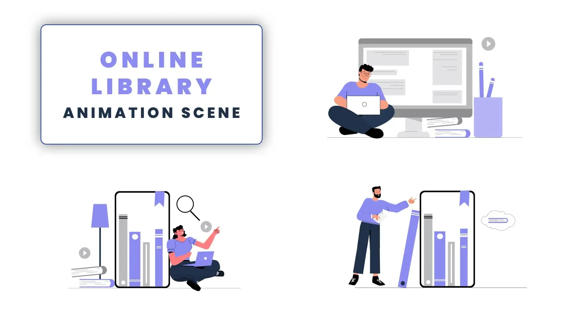 Online Library and Study Resources Animation Scene